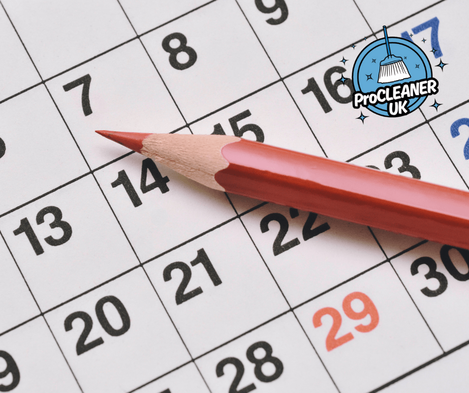 Cleaning scheduling software