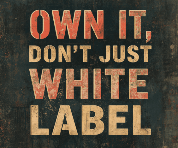 own it font just white label it