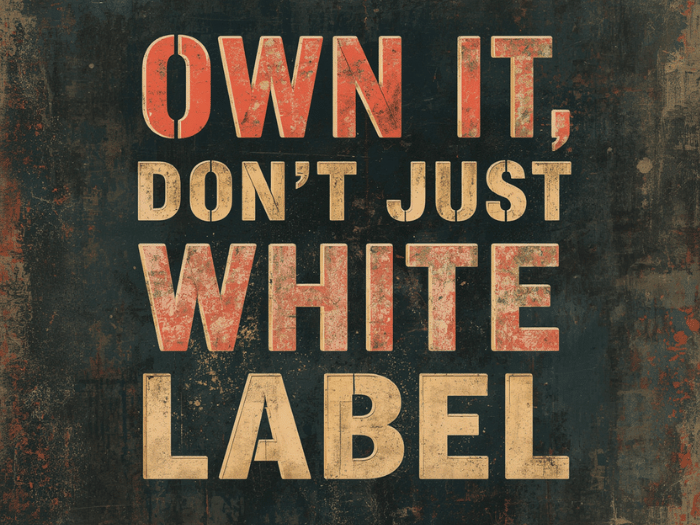 own it font just white label it